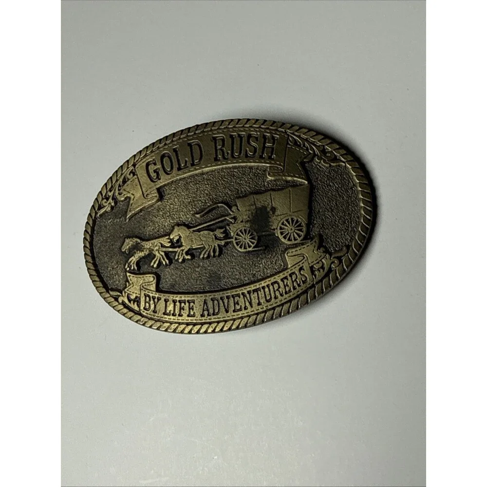 The Great American Buckle Co. Gold Rush By Life Adventures Vintage Belt Buckle
